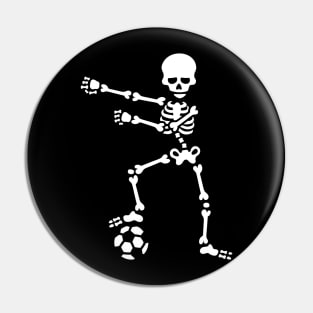 Football soccer the floss dance flossing skeleton Pin