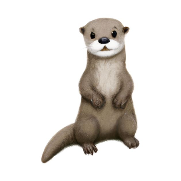 Cute Otter Drawing by Play Zoo