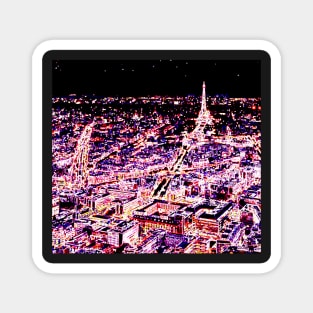 Paris in Neon Colors Magnet