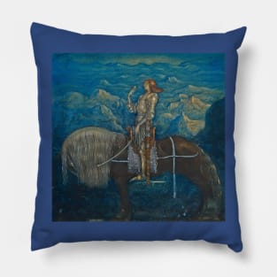 A Knight Rode On by John Bauer 1915 Pillow