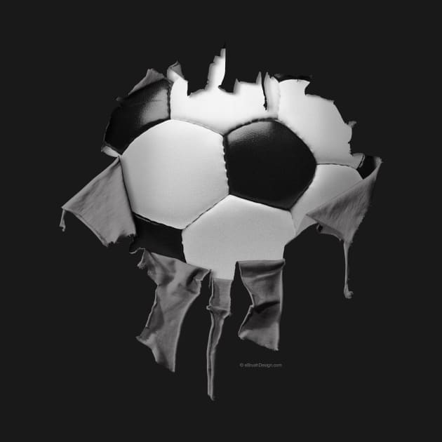 Shredded, Ripped and Torn Soccer by eBrushDesign