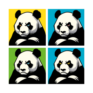 Pop Annoyed Panda - Funny Panda Art T-Shirt