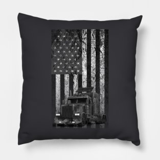 American Flag Trucker Pillow