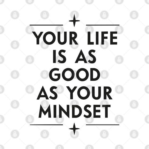 Your life is as good as your mindset - Positive quote by SPIRITY