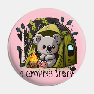 Koala camping into the wild with quote Pin