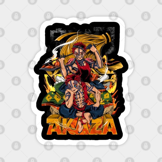 Demon Slayer Akaza Upper Moon Three Magnet by Otaku Vibes