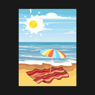 Bacon and Eggs in Beach T-Shirt