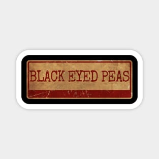 Black Eyed Peas red, Aliska text red retro Magnet