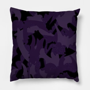 Spooky Camo Bats in Purple Pillow