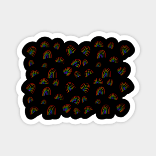 Rainbow doodle pattern Magnet