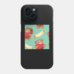 Teddy and Bunny blue Phone Case