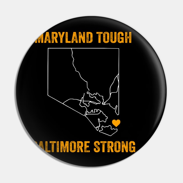 Maryland Tough Baltimore Strong T Pin by KC Crafts & Creations