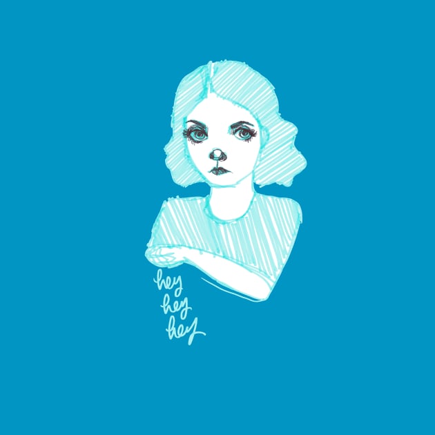 Hey Hey Hey: Pretty Blue Haired Girl by Tessa McSorley