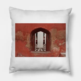 Red window Pillow