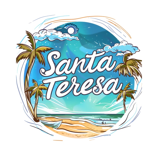 Escape to Santa Teresa: Tropical Landscape Art 🏖️ by Costa Rica Designs