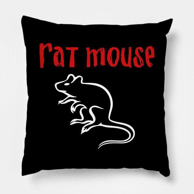 Rat Mouse Pillow by NobleTeeShop