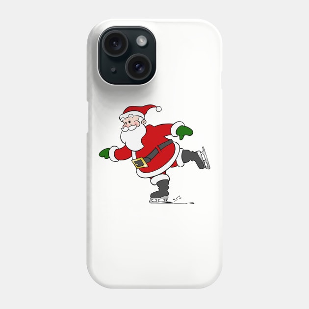 Skating Santa Claus Phone Case by Reading With Kids