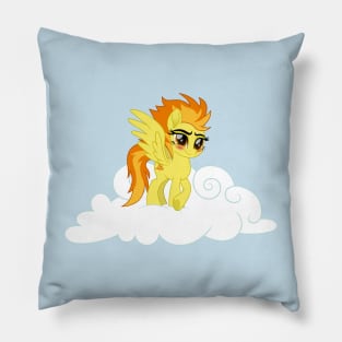 Blushing Spitfire on cloud Pillow