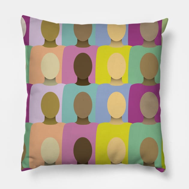 Skin Tones Seamless Background Pattern Pillow by MichelMM