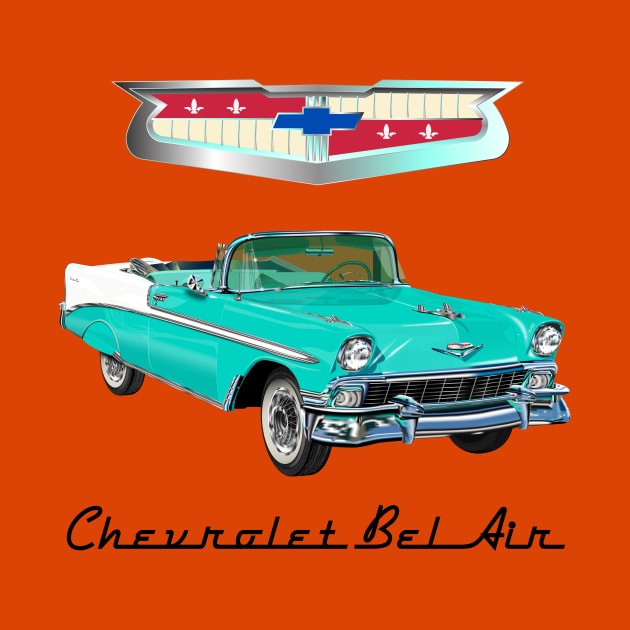 CHEVROLET BELAIR COUPE' by KARMADESIGNER T-SHIRT SHOP