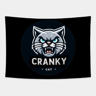 CRANKY CAT Tapestry