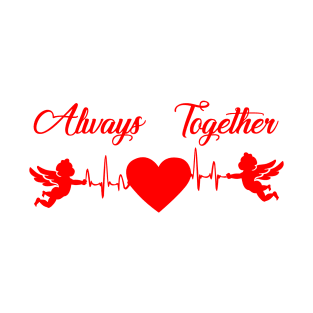 valentine couple clothing full design always together T-Shirt