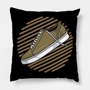 Olive Skate Sneaker Pillow