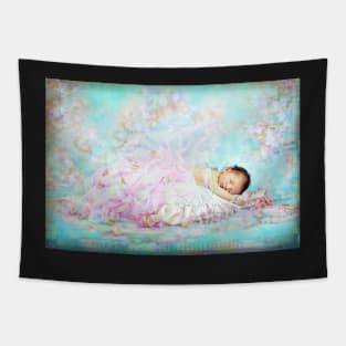 Cherry blossom baby Tapestry