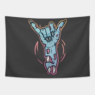 zombie shaka sign Tapestry