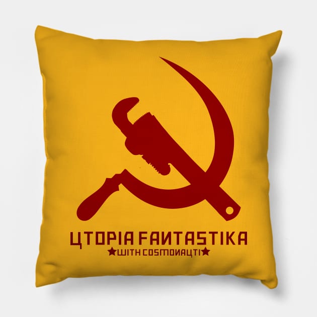 Wrench and Sickle Utopia Fantastika Pillow by OSI 74