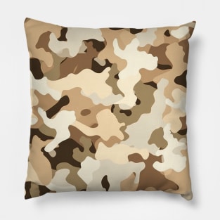 tan brown desert camo pattern Pillow