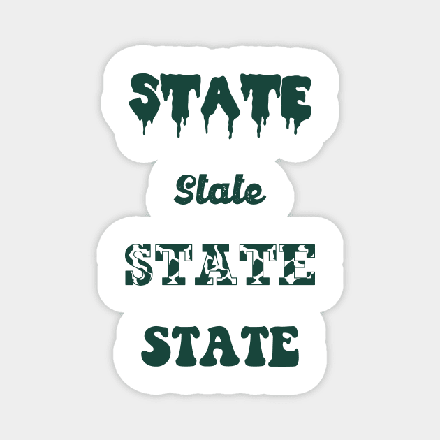 Michigan State Pack Magnet by Rosemogo