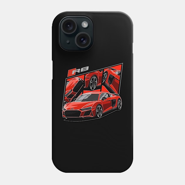 R8 v10 plus German Supercar Phone Case by T-JD