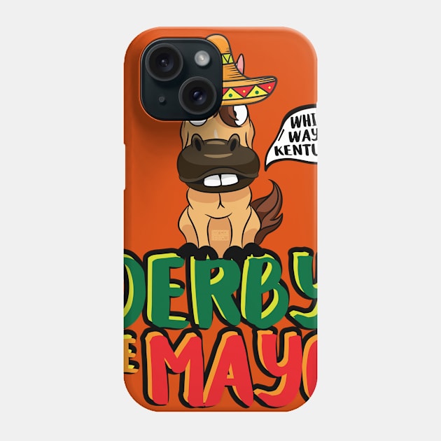 Derby De Mayo Horse Race Sombrero Kentucky Mexican Phone Case by porcodiseno