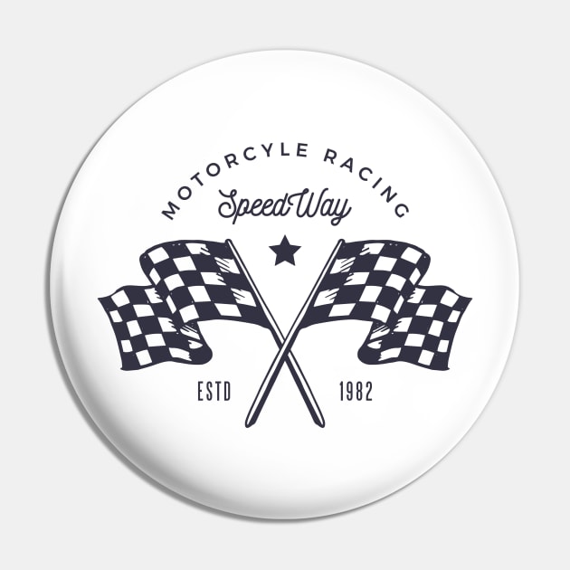 Speedway Motorcycle Racing (Black) Pin by madeinchorley