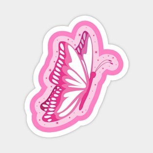 Cute Pink Butterfly Design Magnet
