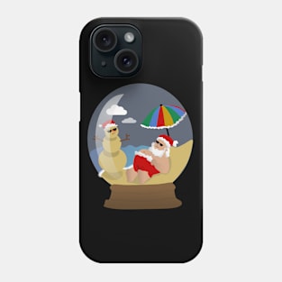 Beach Santa Snow Globe Phone Case