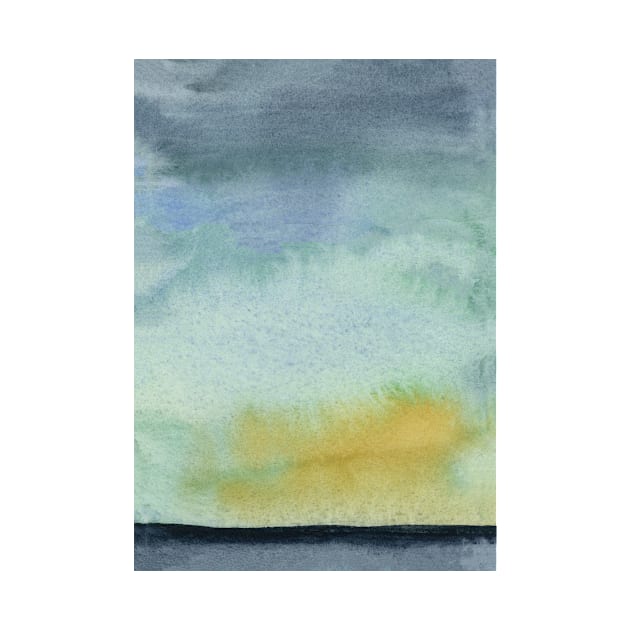 Abstract Landscape. Original Watercolor Painting by EugeniaAlvarez