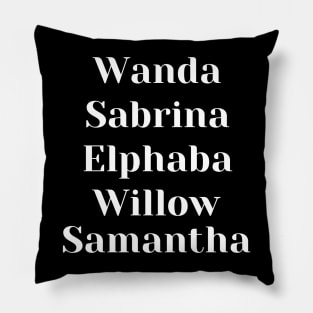 Dark Humor Famous Witches Pillow