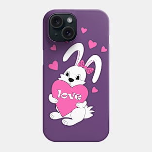 bunny with love Phone Case