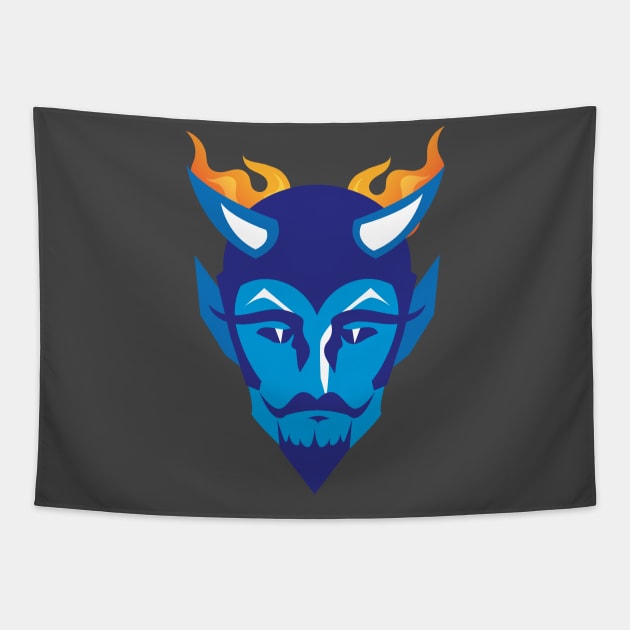 Blue Demon Tapestry by rethink graphics