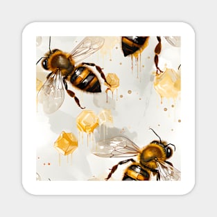 Honeycomb and Bee Pattern 22 Magnet