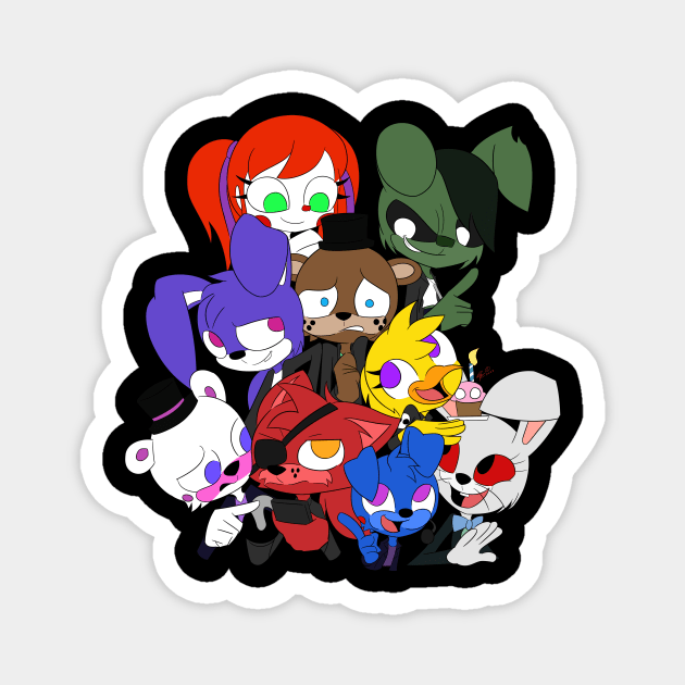 The Rocking World of Fazbear Ensemble Cast Magnet by 25UDraw