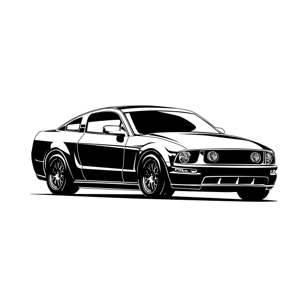 Ford Mustang pony GT 2005 illustration graphics by ASAKDESIGNS