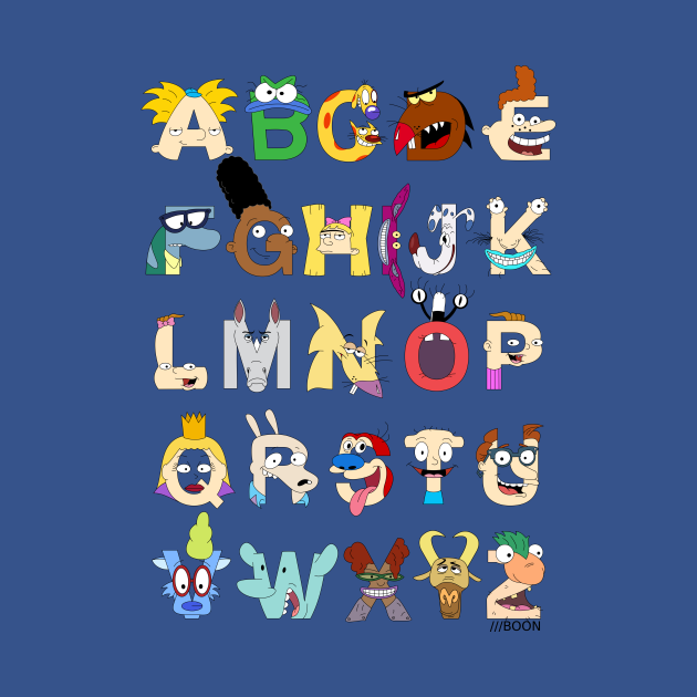 Nickelodeon Alphabet Nickelodeon Tapestry TeePublic