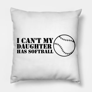 Funny Softball For Mom Dad Pillow