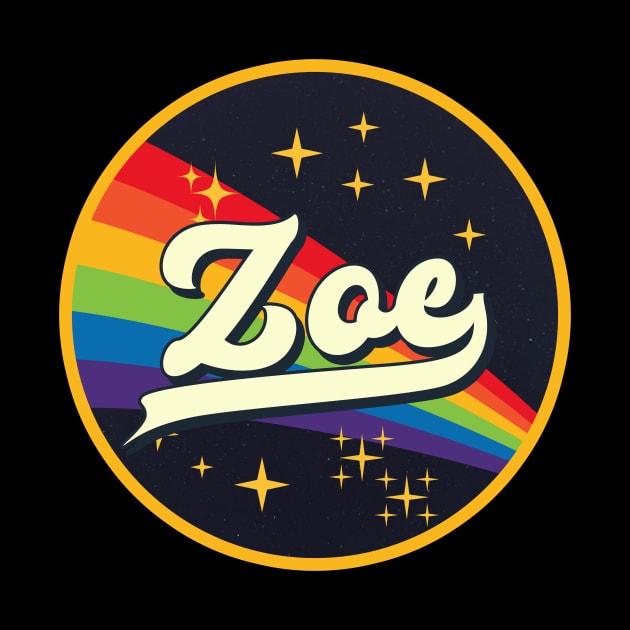 Zoe // Rainbow In Space Vintage Style by LMW Art