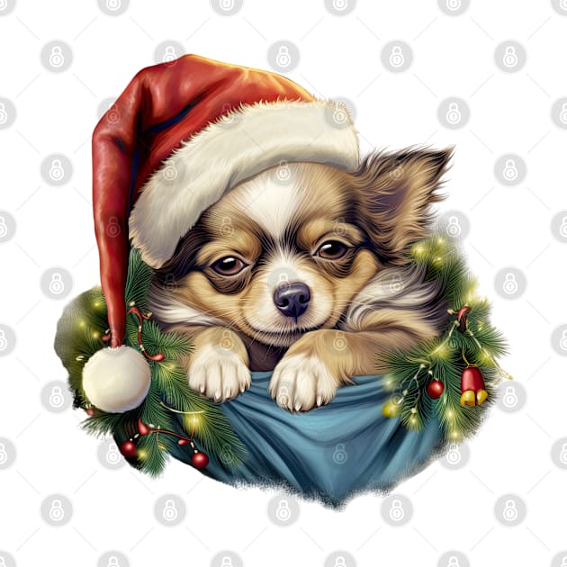 Lazy Chihuahua Dog at Christmas by Chromatic Fusion Studio