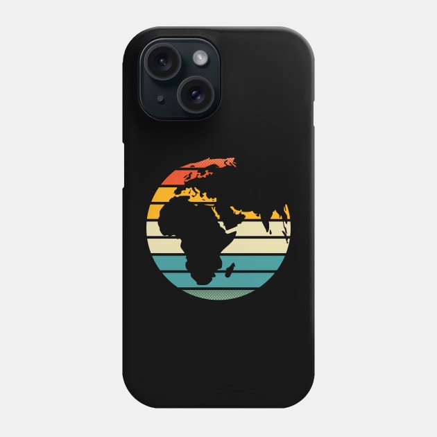 Planet Earth in Retro Colors Phone Case by dkdesigns27