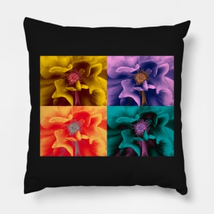 Blossoming rose collage, duotone effect Pillow